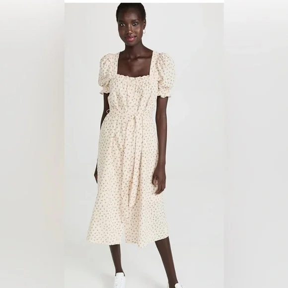 English Factory | Dresses | English Factory Womens Floral Midi Dress With  Puff Sleeves | Poshmark